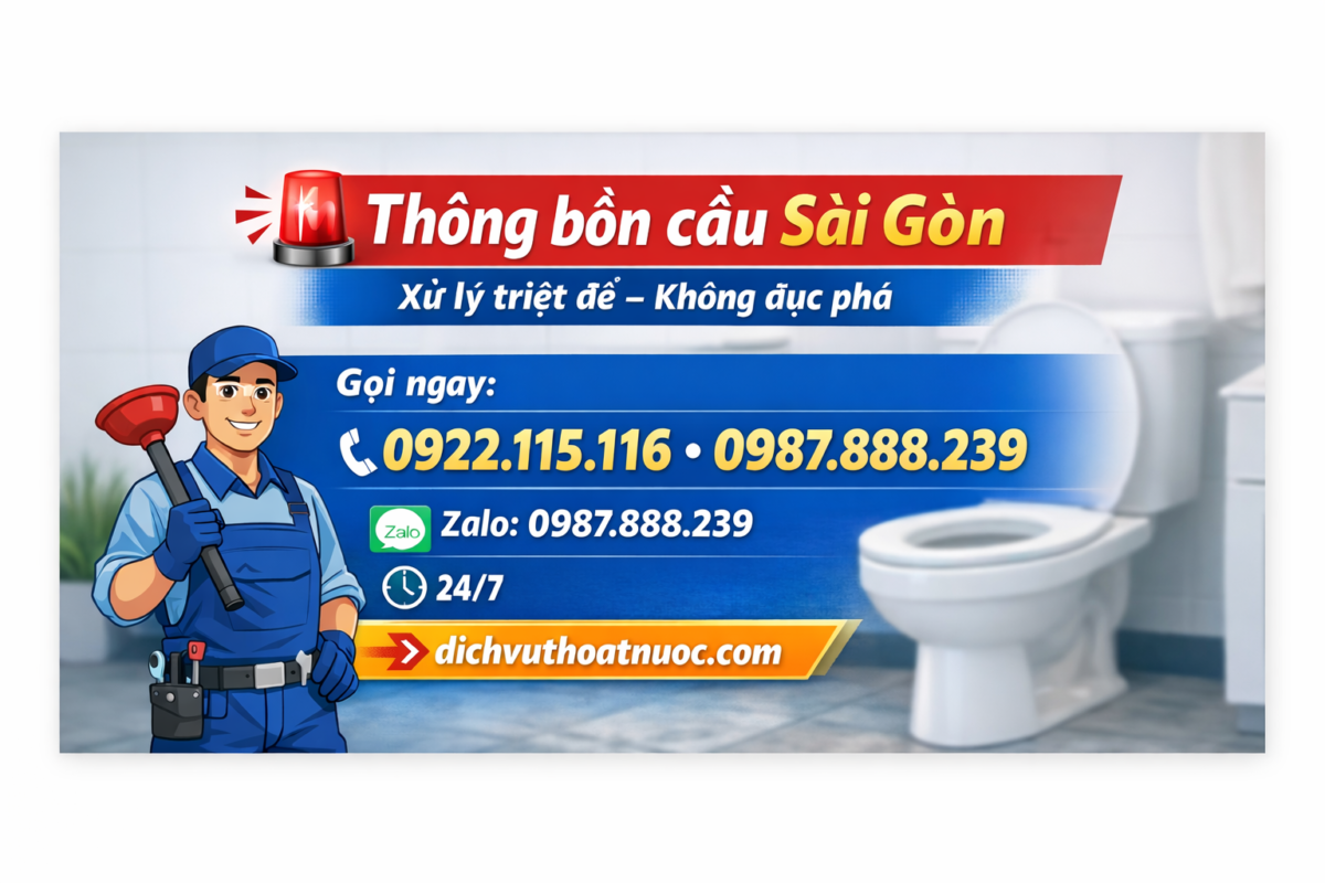 Liên hệ thông bồn cầu sài gòn ngay